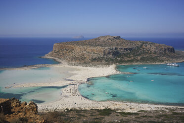 Panoramablick auf den Strand von Balos, Kreta, Griechenland - FSIF03673