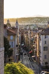 France, Provence-Alpes-Cote d'Azur, Nice, Old town in the evening - WDF04948