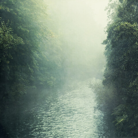 Wupper und Nebel, lizenzfreies Stockfoto