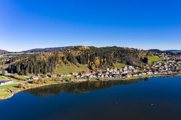 Deutschland, Bayern, Ostallgäu, Region Füssen, Hopfen am See, Luftbild vom Hopfensee - AMF06492