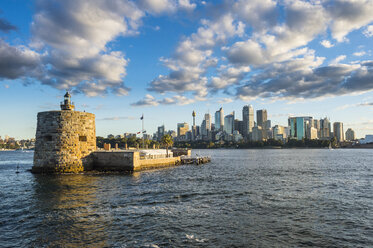 Australia, New South Wales, Sydney, Sydney Harbour, Lighthouse Central Business District in the background - RUNF00522