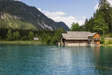 Austria, Lake Weissensee and boat house - AIF00562