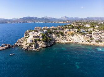 Spain, Baleares, Mallorca, Region Calvia, Aerial view of islas Malgrats and Santa Ponca - AMF06528