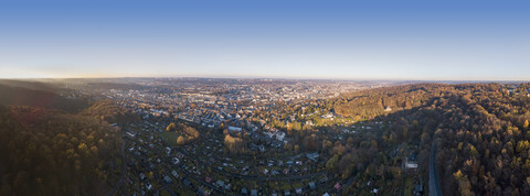 Germany, Wuppertal, Aerial view in autumn stock photo