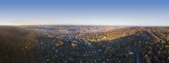 Germany, Wuppertal, Aerial view in autumn - SKAF00102