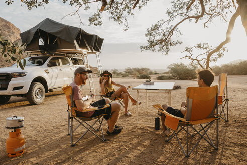 Namibia, friends camping near Spitzkoppe - LHPF00358