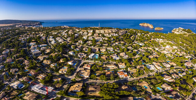 Spain, Baleares, Mallorca, Calvia region, Aerial view of Santa Ponca - AMF06577