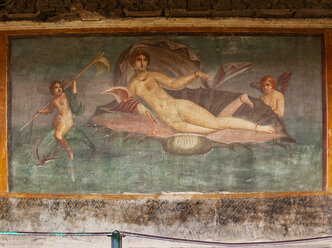 Italien, Kampanien, Ausgrabungsstätte Pompeji, Römisches Fresko - WWF04605