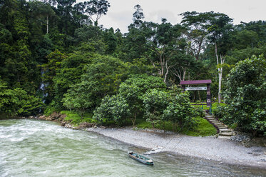 Indonesien, Sumatra, Bohorok-Fluss vor der Bukit Lawang Orang Utan Rehabilitationsstation, - RUNF00599