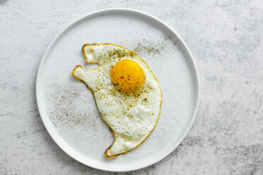 Fried egg with pepper on plate - GIOF05293