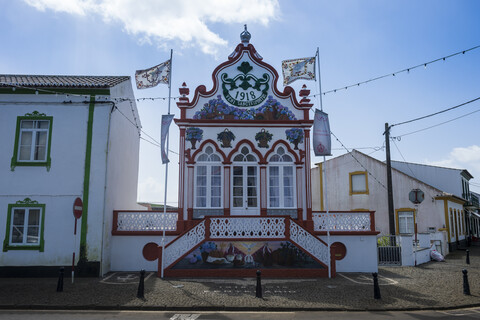 Portugal, Azoren, Insel Terceira, Vila Sao Sebastiao, Imperio do Espirito Santo de Sao Sebastiao, lizenzfreies Stockfoto