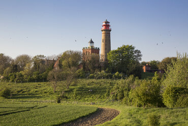 Germany, Ruegen, Cape Arkona, Cape Arkona Lighthouse and Schinkel Tower - MAMF00263