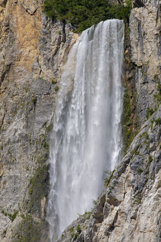 Slowenien, Soca-Tal, Slap Boka Wasserfälle, lizenzfreies Stockfoto