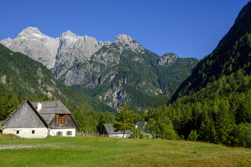 Slowenien, Soca-Tal, in der Nähe von Trenta, Triglav-Nationalpark, Almen und Hütten - LBF02327