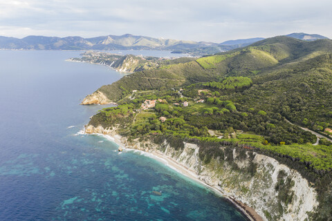 Italien, Insel Elba, Luftaufnahme, lizenzfreies Stockfoto