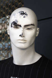 Damaged head of male display dummy - SKAF00135