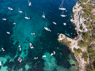 Spain, Mallorca, Palma de Mallorca, Aerial view of Calvia region, El Toro, Portals Vells - AMF06643