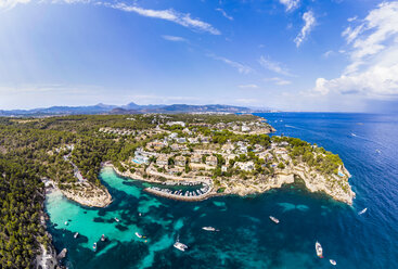 Spain, Mallorca, Palma de Mallorca, Aerial view of Calvia region, El Toro, Portals Vells - AMF06646
