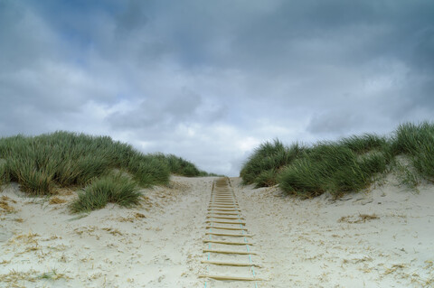 Denmark, Jutland, Henne Strand, dune landscape stock photo