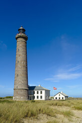 Denmark, Jutland, Skagen, Grenen, grey lighthouse - UMF00899