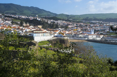 Portugal, Azores, Terceira, Angra do Heroismo, Overlook over the town - RUNF00834