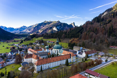 Deutschland, Bayern, Benediktinerabtei, Abtei Ettal, lizenzfreies Stockfoto