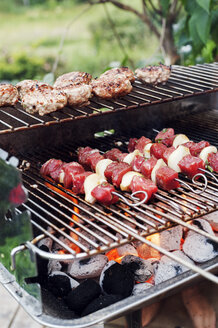 Fleisch und Spieße auf dem Barbecue-Grill - FOLF10183