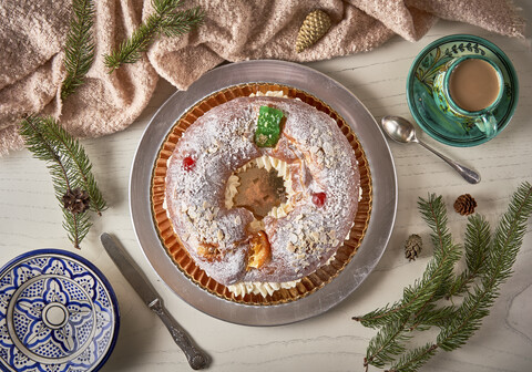 Spanischer Weihnachtskuchen, lizenzfreies Stockfoto