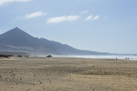 Spanien, Kanarische Inseln, Fuerteventura, abgelegener Strand von Cofete, lizenzfreies Stockfoto