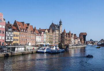 Poland, Gdansk, Hanseatic League houses on the Motlawa river - RUNF00901