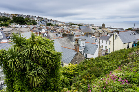 UK, England, Cornwall, Blick über St Ives, lizenzfreies Stockfoto