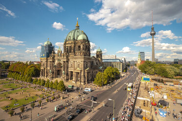 Germany, Berlin, Museumsinsel with Berlin Cathedral and Berlin TV Tower in the background - TAMF01111