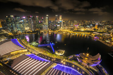 Singapore, cityscape at night - SMAF01208