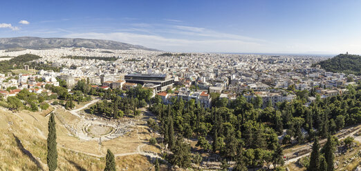 Greece, Athens, panorama, view from Acropolis hill - MAMF00334