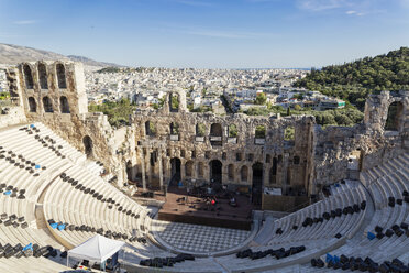 Greece, Athens, view on Odeon, theater of Herodes Atticus - MAMF00336