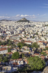 Griechenland, Athen, Blick auf die Stadt und den Berg Lycabettus - MAMF00345