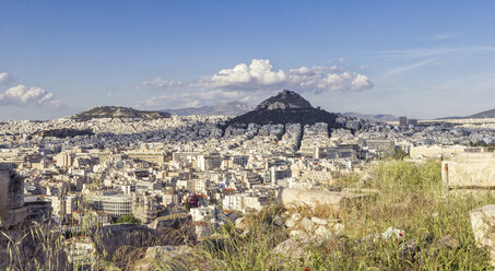 Griechenland, Athen, Blick auf die Stadt und den Berg Lycabettus - MAMF00347