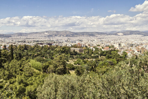 Griechenland, Athen, Antike Agora, Hephaisteion und Stadtbild - MAMF00368