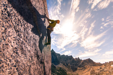 Rock climbing in Frey, San Carlos de Bariloche, Rio Negro, Argentina - ISF20410