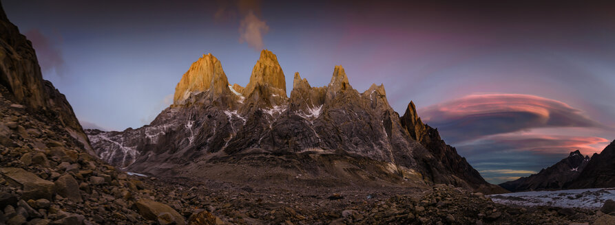 Panoramablick auf den Fitz Roy, El Chaltén, Südpatagonien, Argentinien - ISF20423