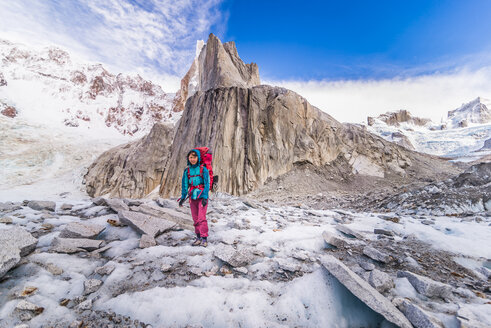 Klettern in El Chaltén, Südpatagonien, Argentinien - ISF20424