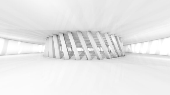 Futuristischer weißer Raum, 3D Rendering - SPCF00331