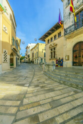 Spain, Mallorca, Alcudia, View of the old town - THAF02421