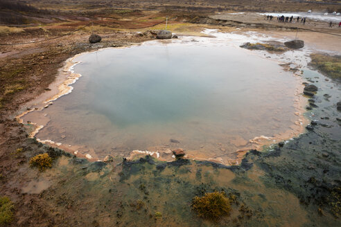 Iceand, Haukadalur-Tal, Geothermische Anlage mit heißer Quelle, großer Geysir - WIF03752
