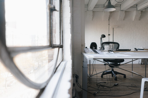 Interior of a business loft office stock photo