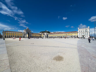 Portugal, Lisboa, Baixa, Praca do Comercio, Triumphbogen Arco da Rua Augusta, Reiterstandbild König Jose I - AM06716