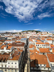 Portugal, Lisboa, Baixa, cityscape with Castelo Sao Jorge - AMF06718