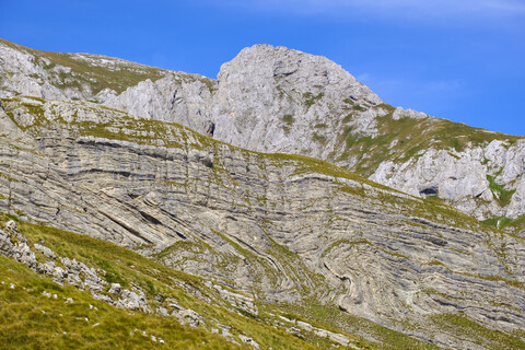 Montenegro, Durmitor-Nationalpark, Durmitor-Massiv, Berg Uvita Greda, lizenzfreies Stockfoto