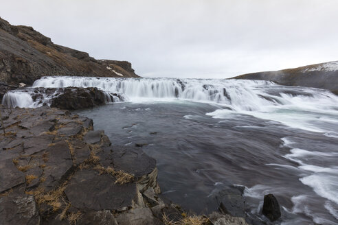 Island, Goldener Kreis, Gullfoss Wasserfall - WIF03791