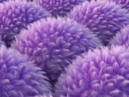 Fluffy purple spheres, 3d rendering - AHUF00553